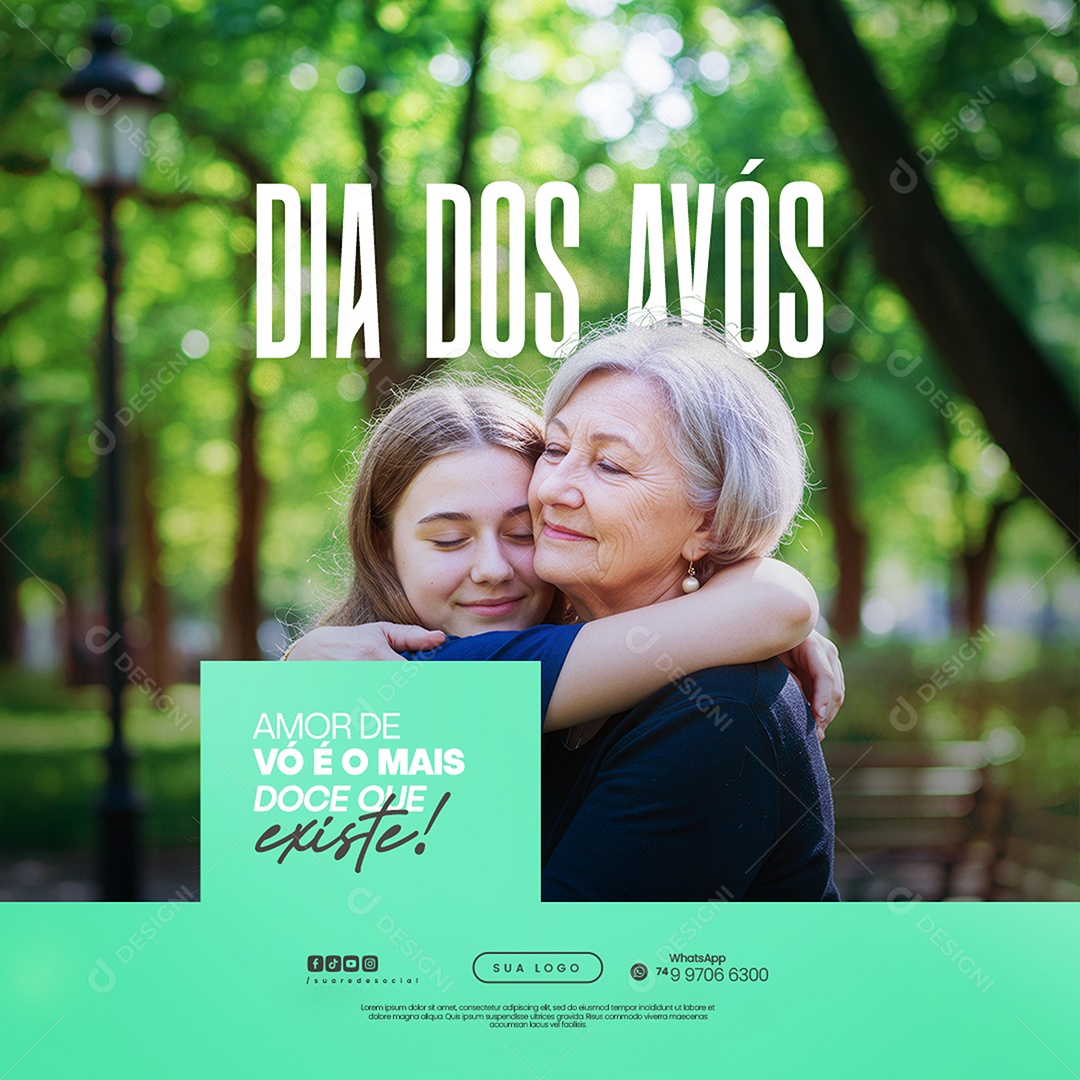 Dia dos Avós Social Media PSD Editável