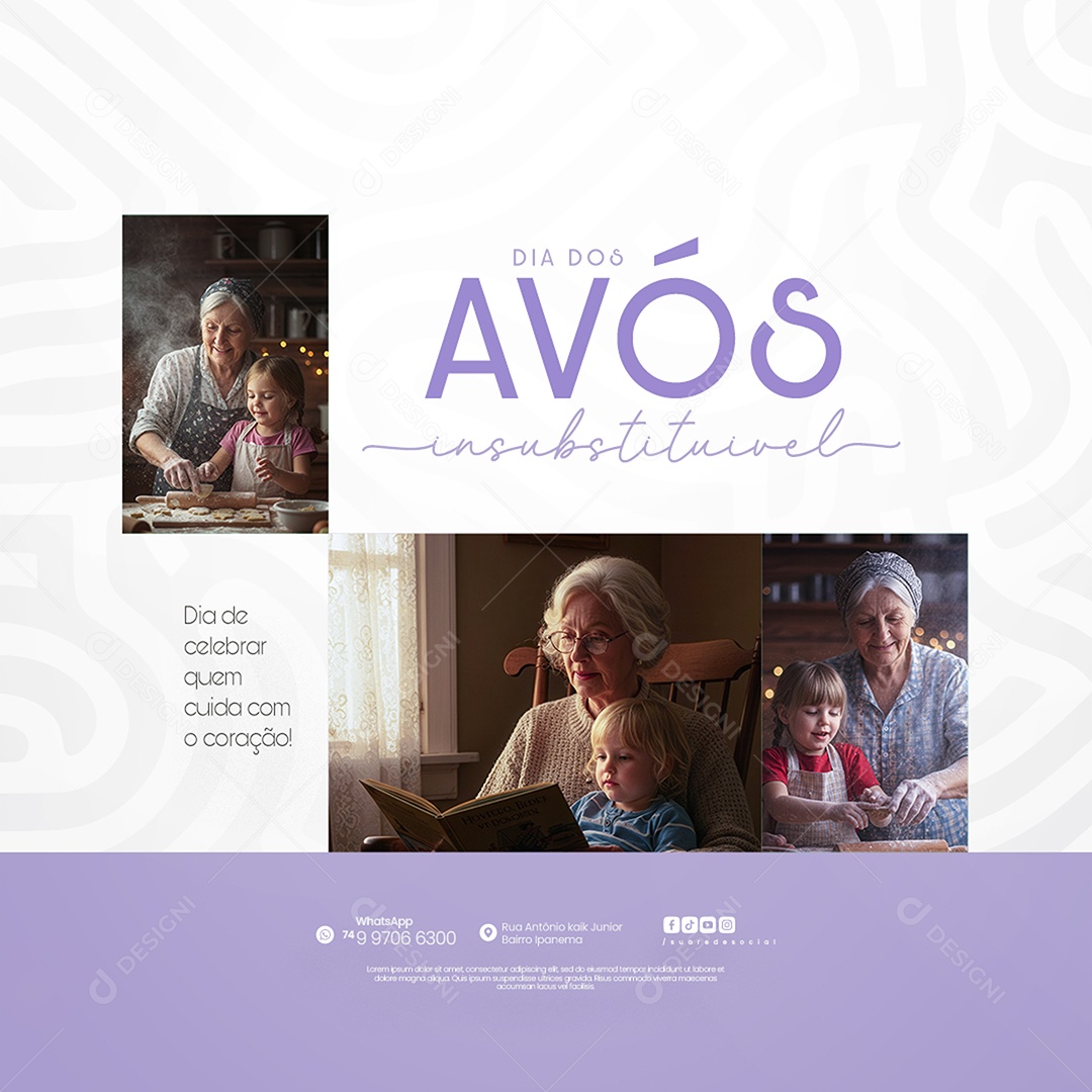 Dia dos Avós Social Media PSD Editável