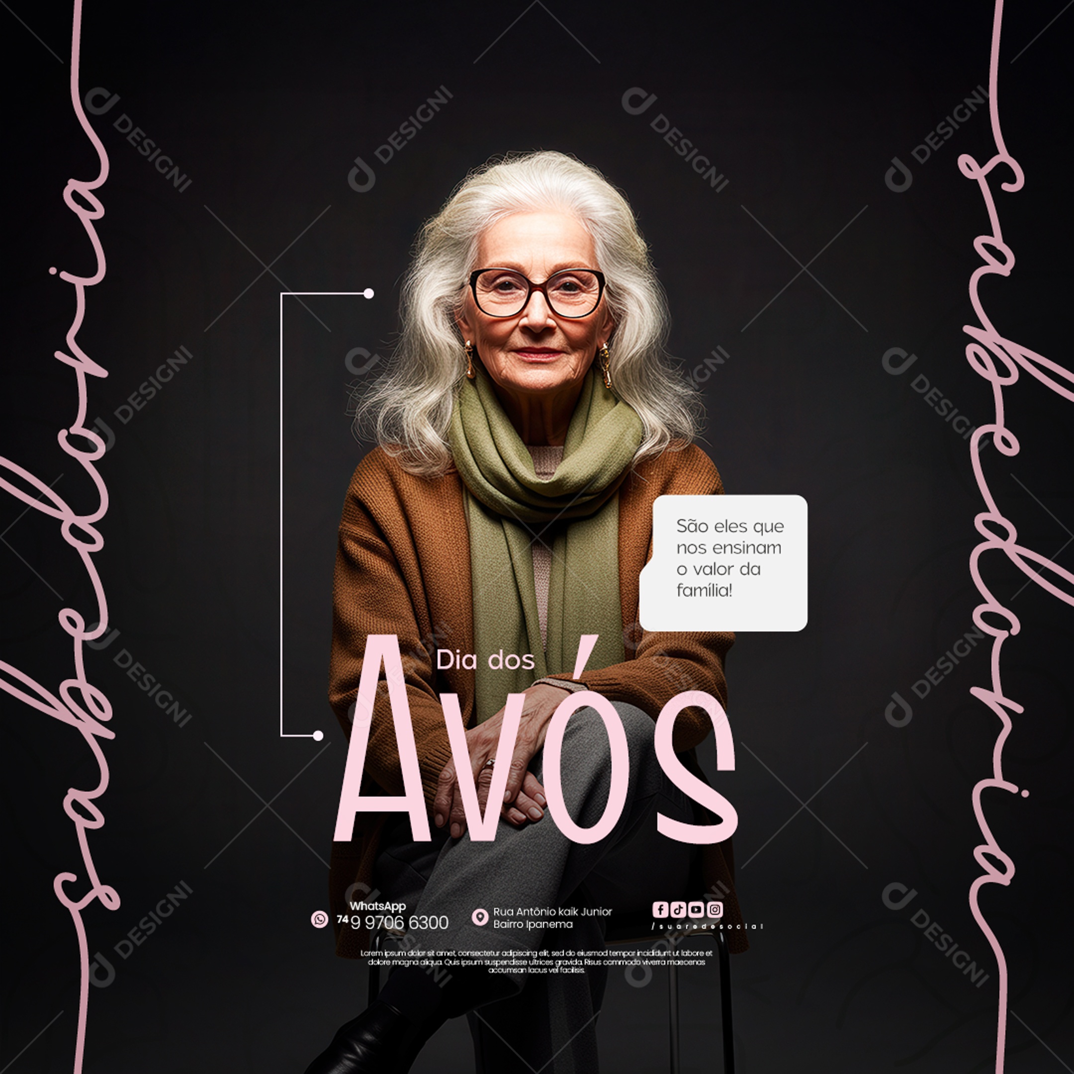 Dia dos Avós Social Media PSD Editável