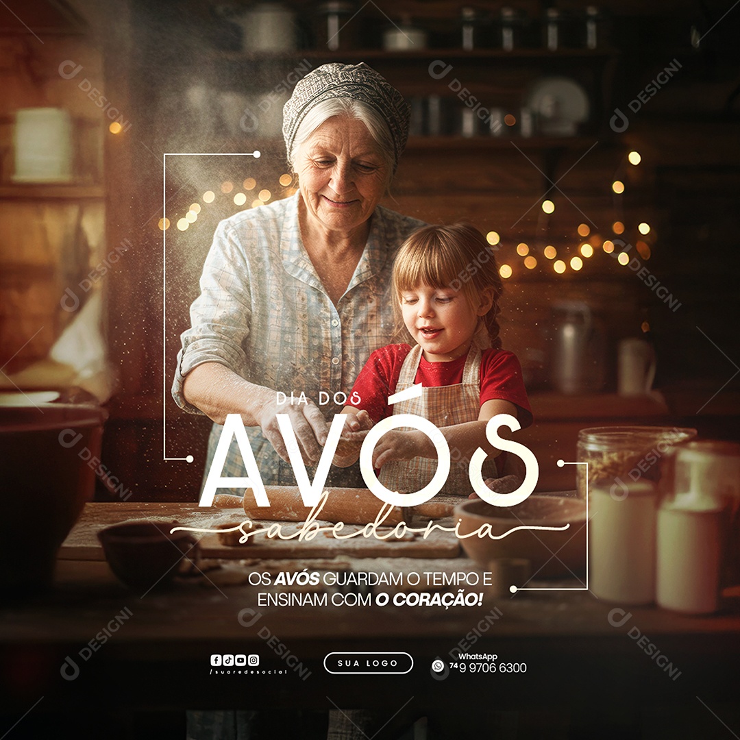 Dia dos Avós Social Media PSD Editável