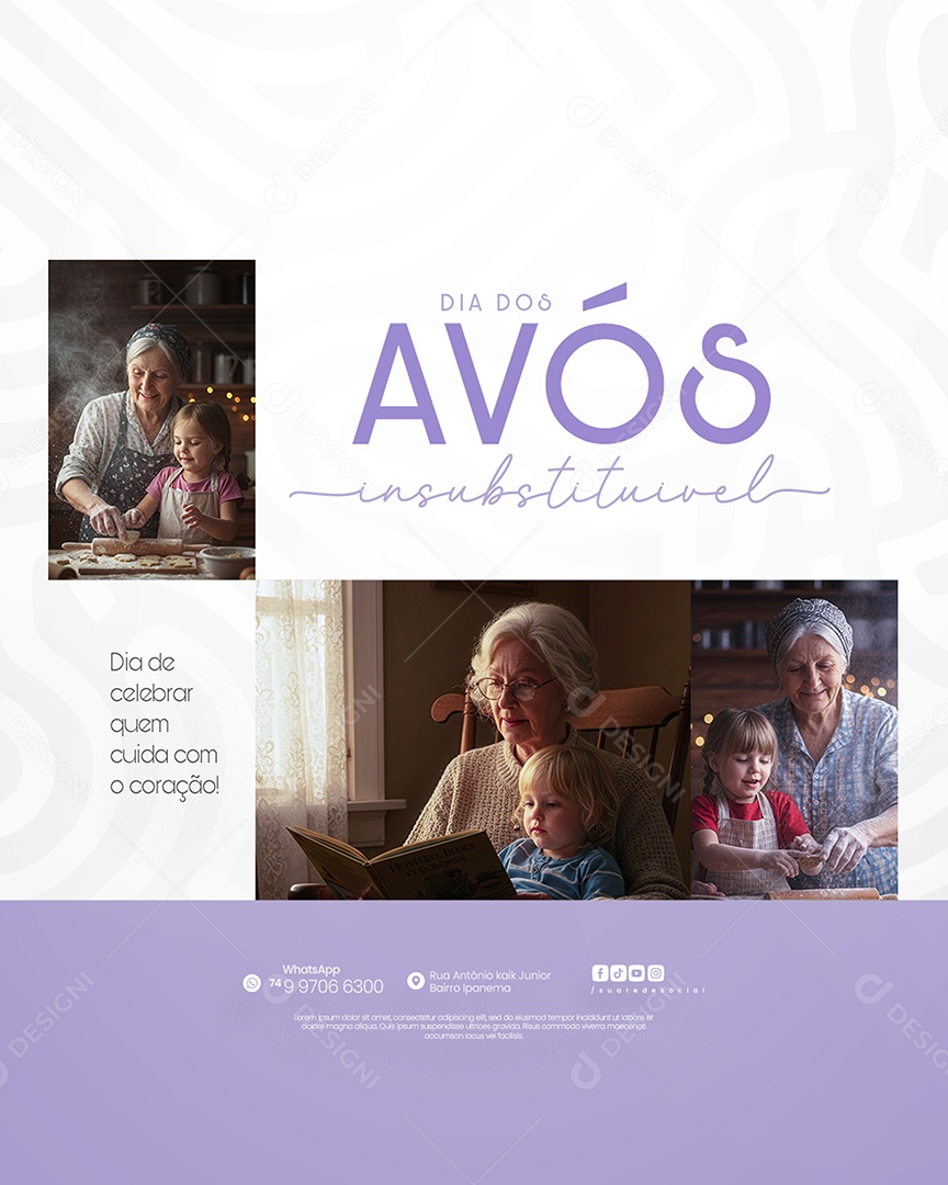Dia dos Avós Social Media PSD Editável