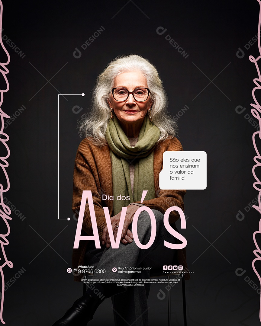 Dia dos Avós Social Media PSD Editável