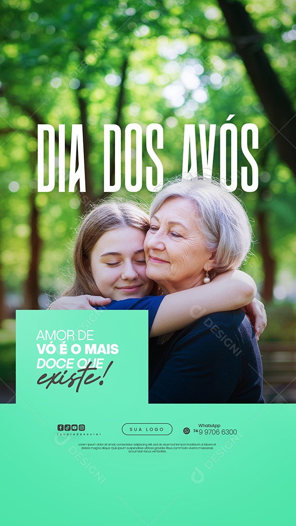 Story Dia dos Avós Social Media PSD Editável