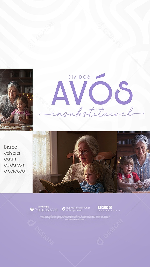 Story Dia dos Avós Social Media PSD Editável