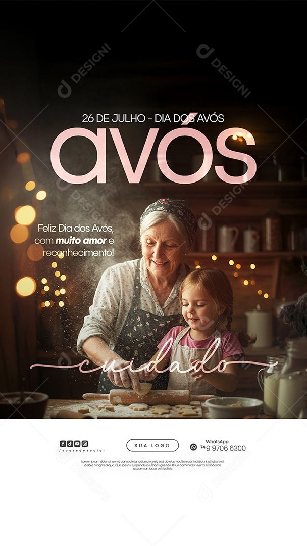 Story Dia dos Avós Social Media PSD Editável