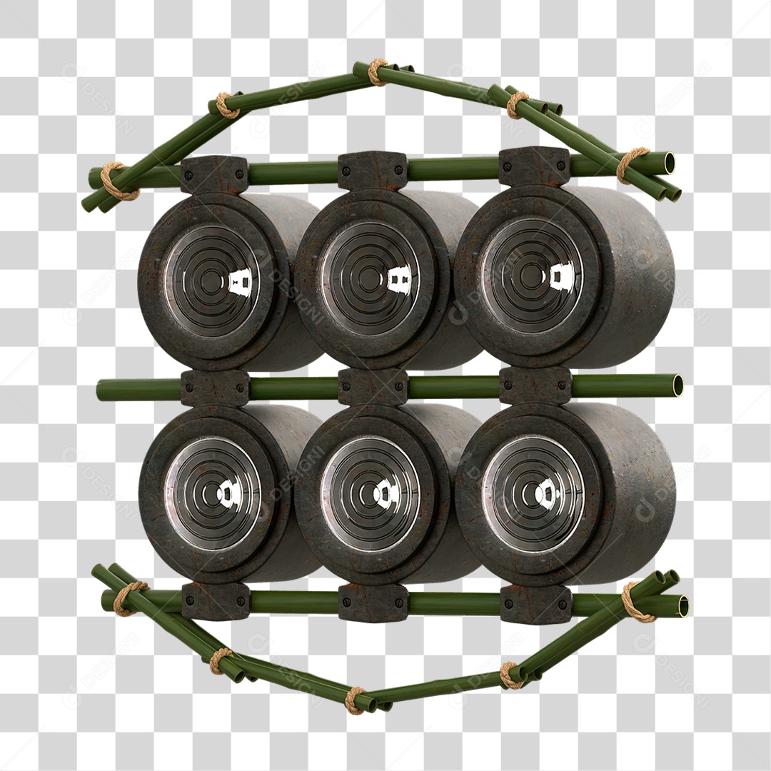 Painel de Bambu com Refletor PNG Transparente