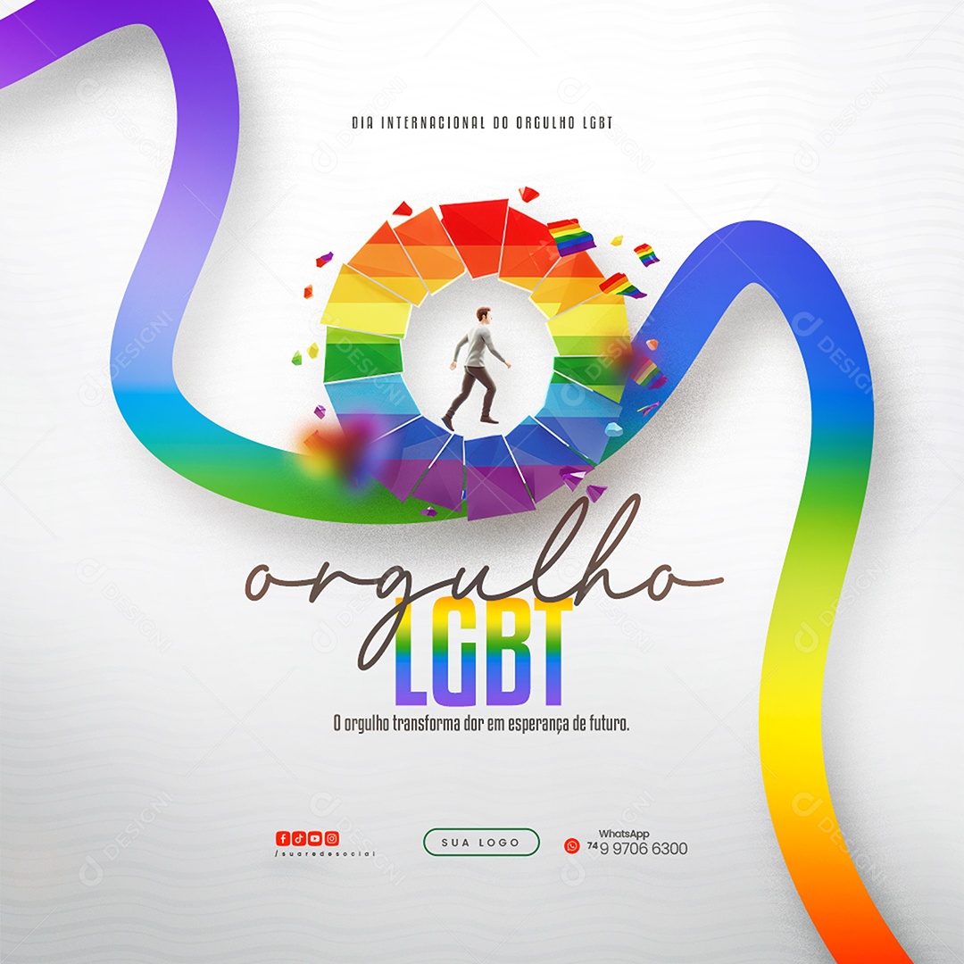 Dia Internacional do Orgulho LGBT Social Media PSD Editável