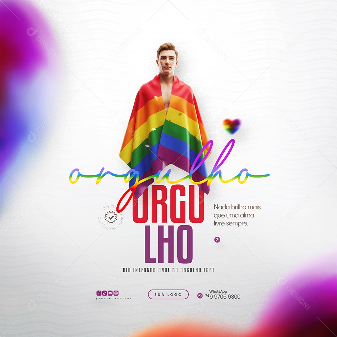 Dia Internacional do Orgulho LGBT Social Media PSD Editável
