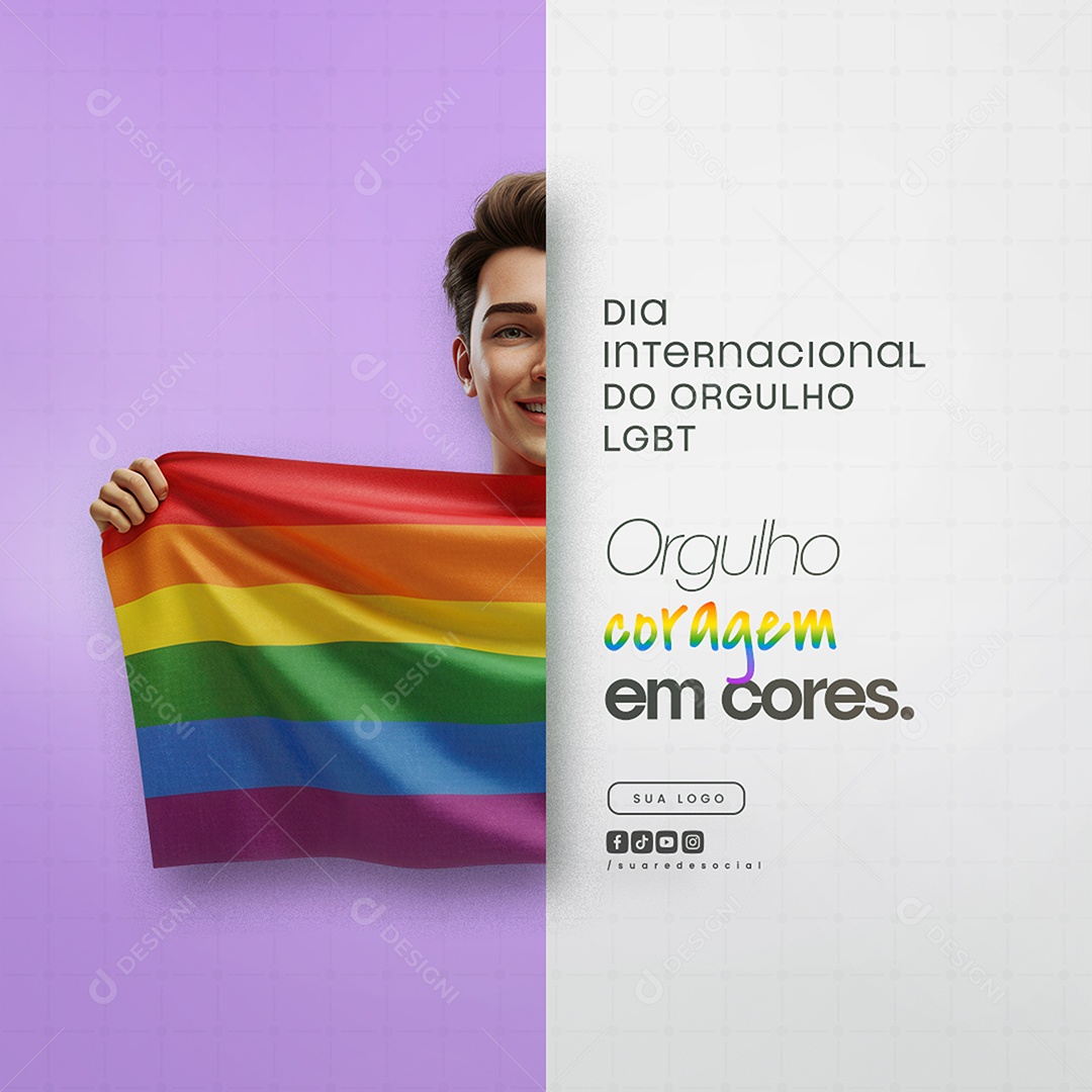 Dia Internacional do Orgulho LGBT Social Media PSD Editável