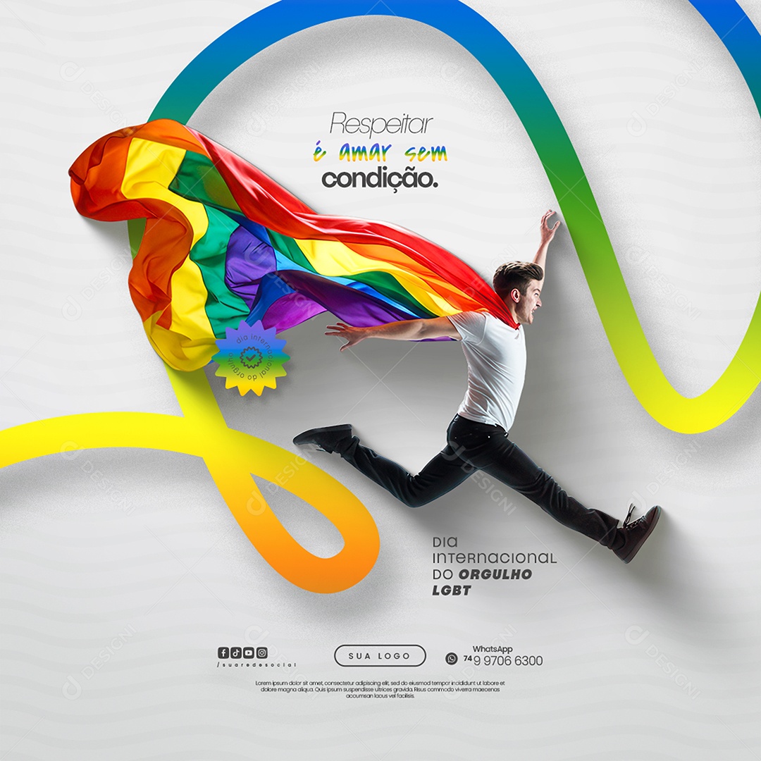 Dia Internacional do Orgulho LGBT Social Media PSD Editável