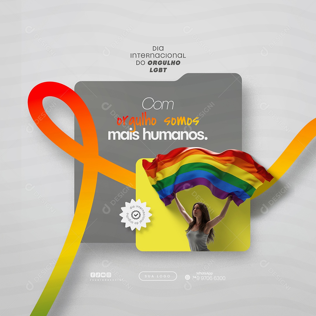 Dia Internacional do Orgulho LGBT Social Media PSD Editável