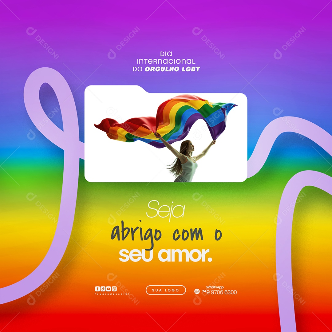 Dia Internacional do Orgulho LGBT Social Media PSD Editável