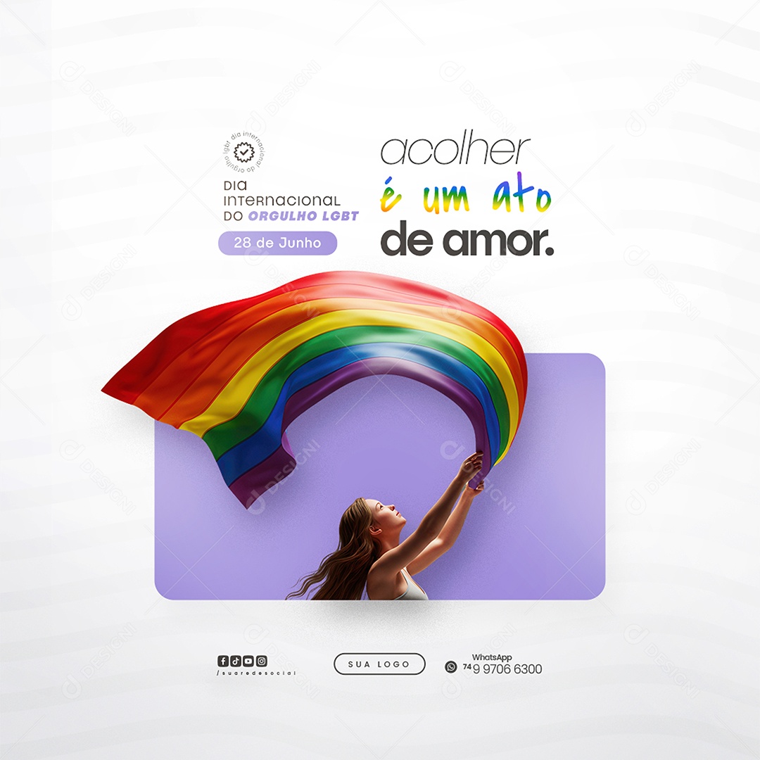 Dia Internacional do Orgulho LGBT Social Media PSD Editável