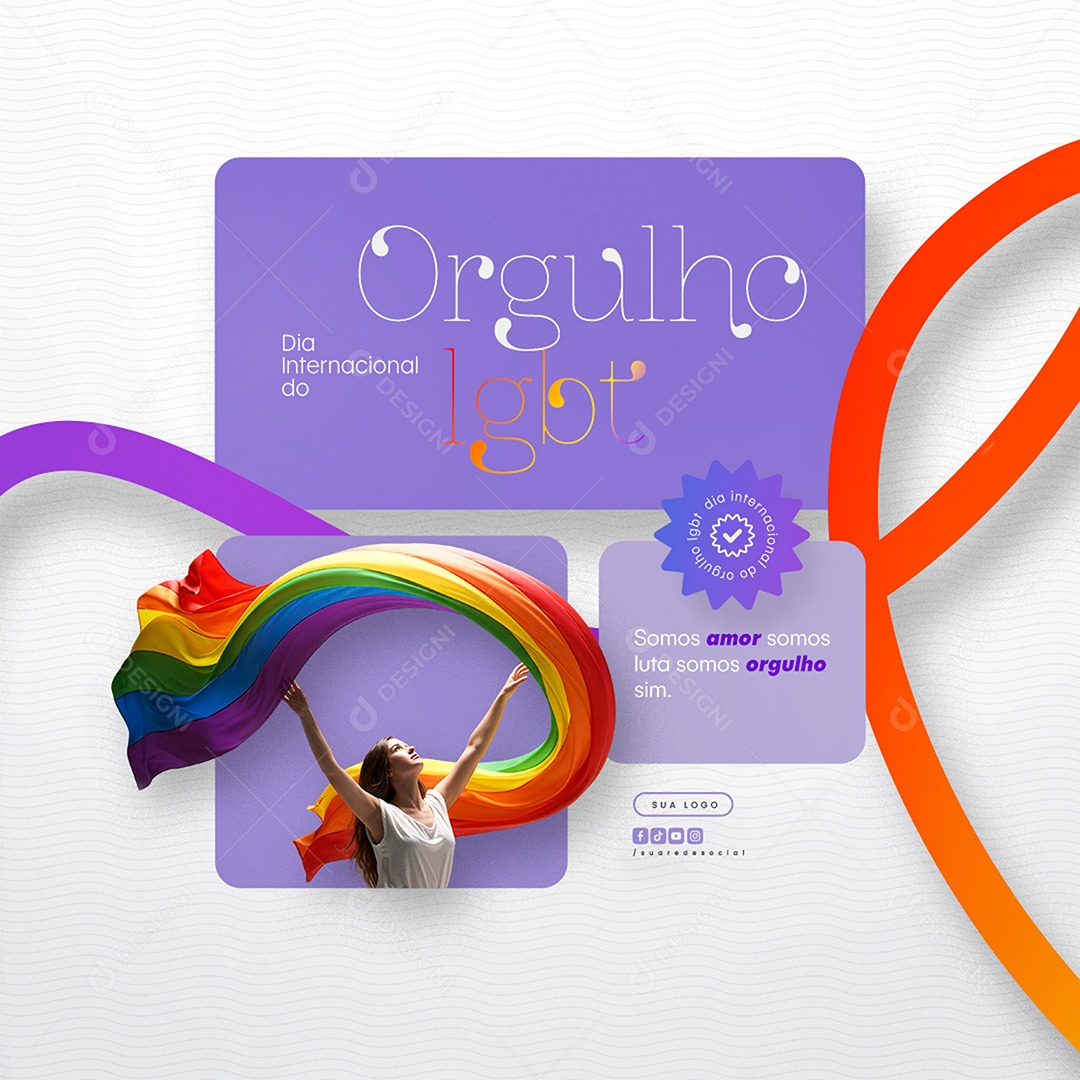 Dia Internacional do Orgulho LGBT Social Media PSD Editável