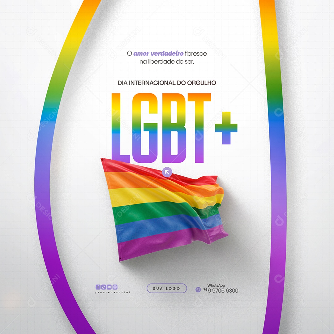 Dia Internacional do Orgulho LGBT Social Media PSD Editável