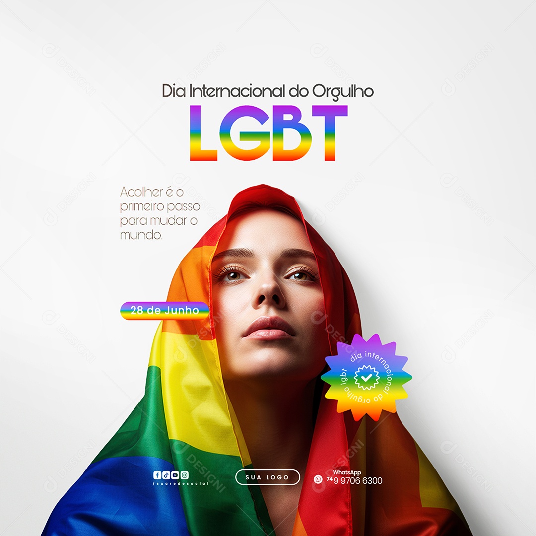 Dia Internacional do Orgulho LGBT Social Media PSD Editável