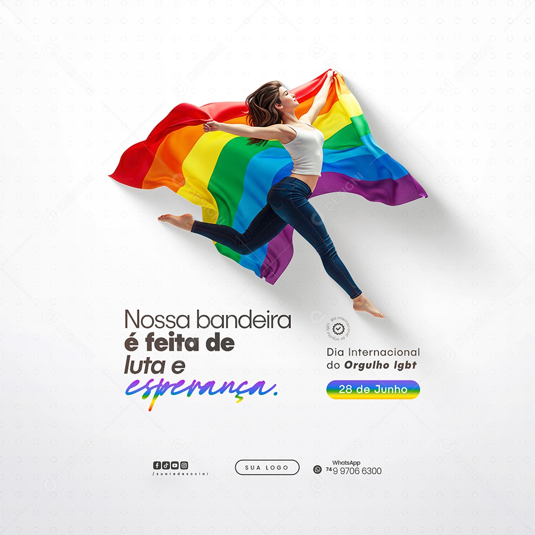 Dia Internacional do Orgulho LGBT Social Media PSD Editável