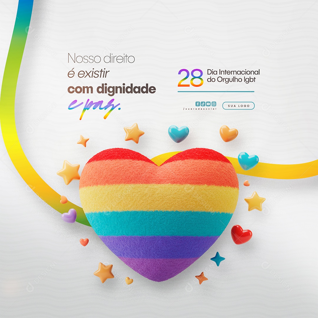 Dia Internacional do Orgulho LGBT Social Media PSD Editável
