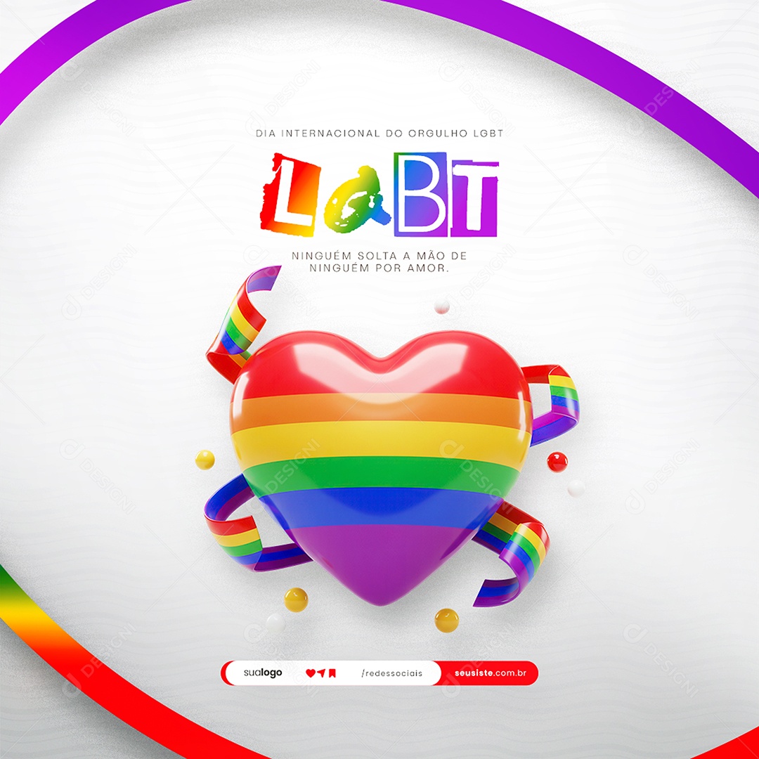 Dia Internacional do Orgulho LGBT Social Media PSD Editável
