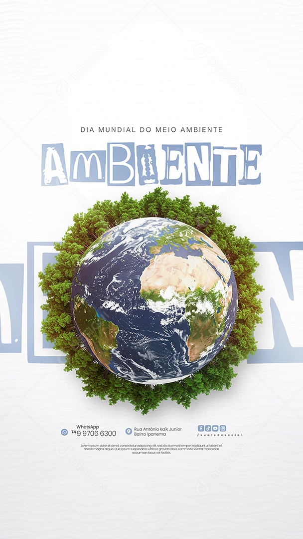 Story Dia Mundial do Meio Ambiente Social Media PSD Editável
