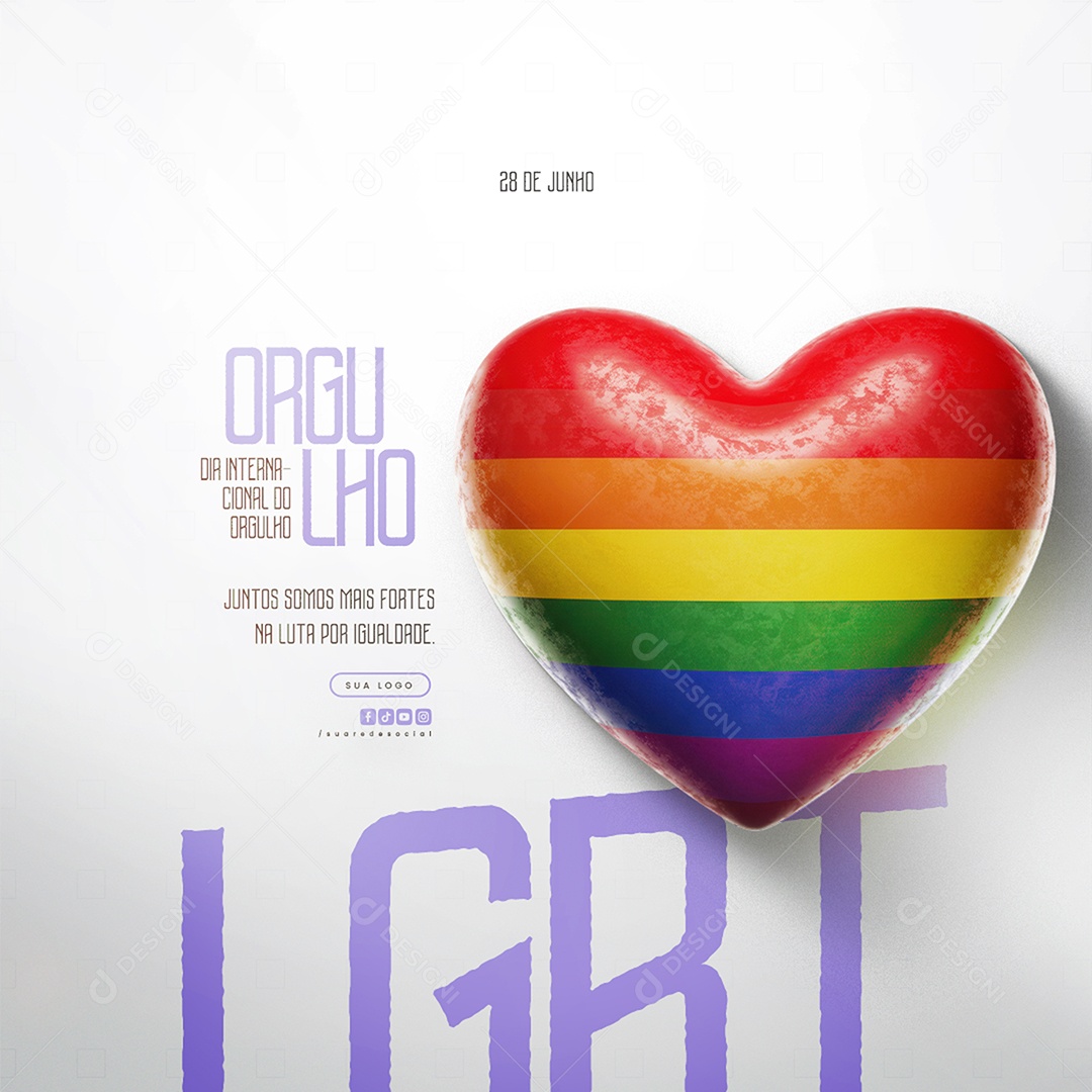 Dia Internacional do Orgulho LGBT Social Media PSD Editável