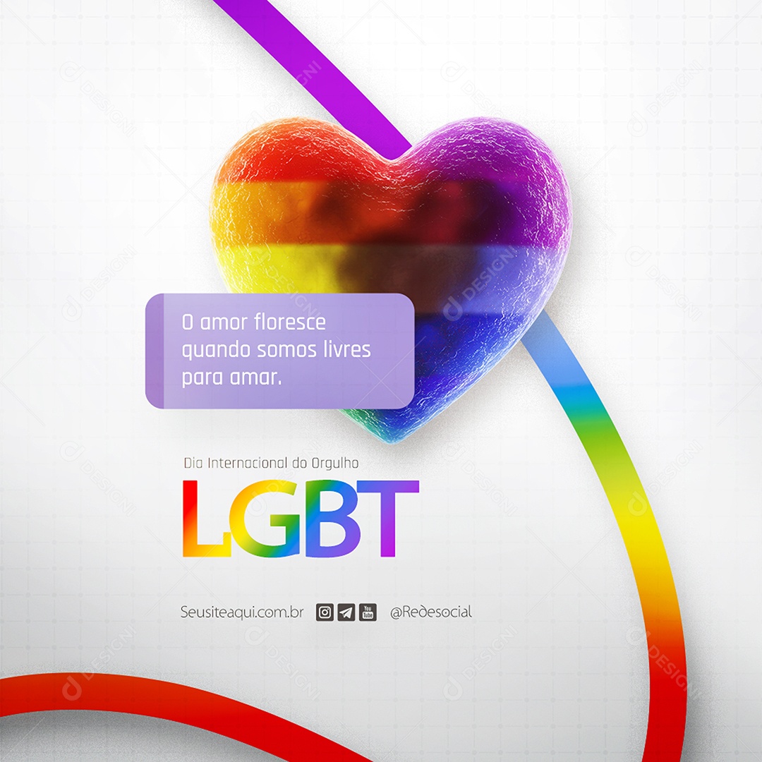 Dia Internacional do Orgulho LGBT Social Media PSD Editável