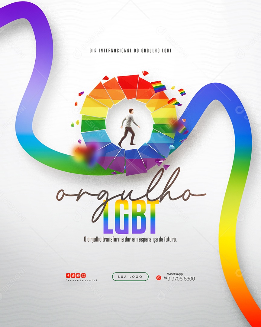 Dia Internacional do Orgulho LGBT Social Media PSD Editável