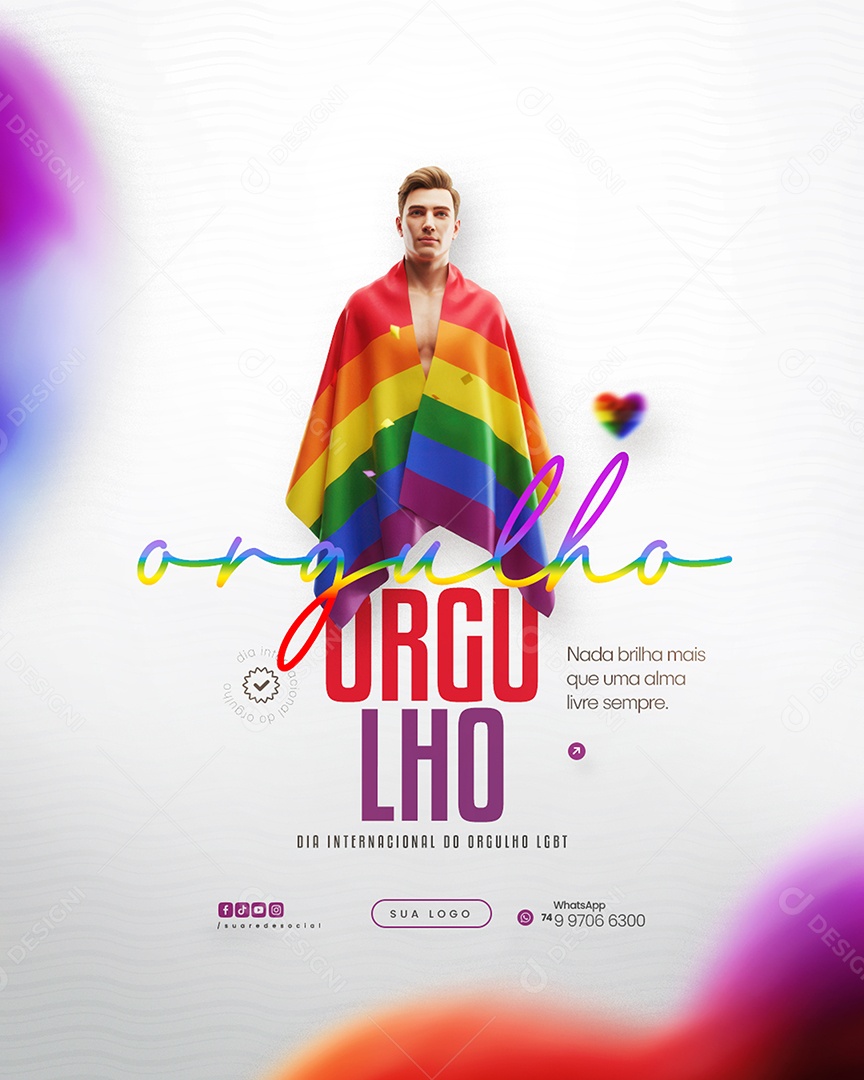 Dia Internacional do Orgulho LGBT Social Media PSD Editável
