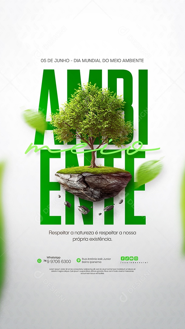 Story Dia Mundial do Meio Ambiente Social Media PSD Editável