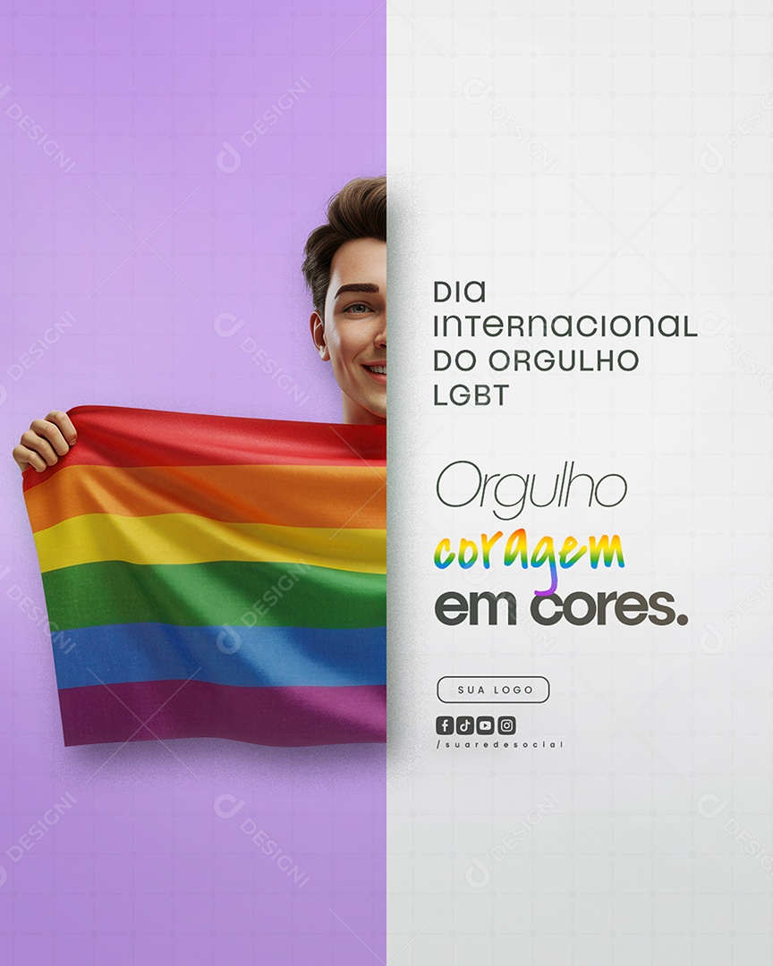 Dia Internacional do Orgulho LGBT Social Media PSD Editável