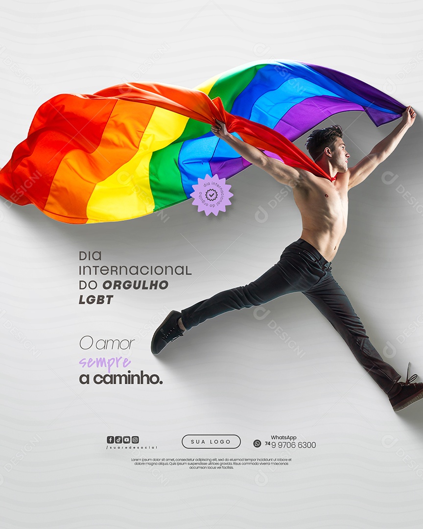 Dia Internacional do Orgulho LGBT Social Media PSD Editável
