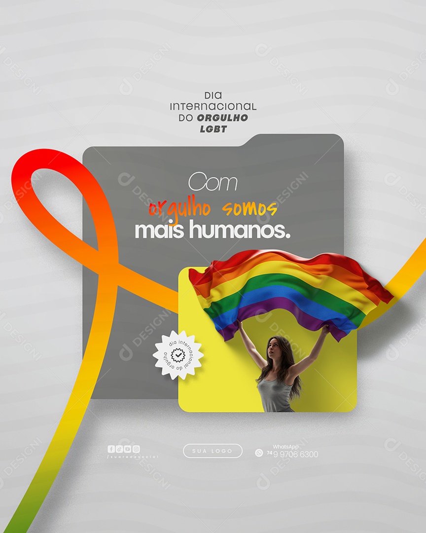Dia Internacional do Orgulho LGBT Social Media PSD Editável