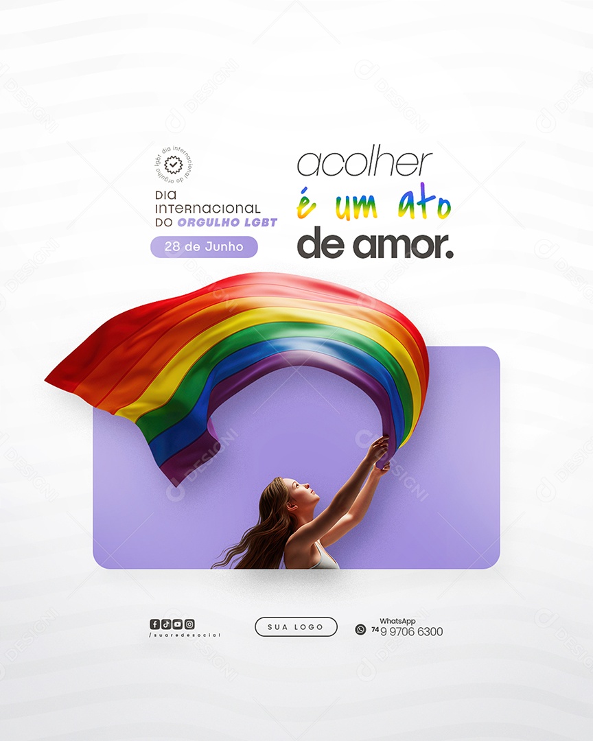 Dia Internacional do Orgulho LGBT Social Media PSD Editável