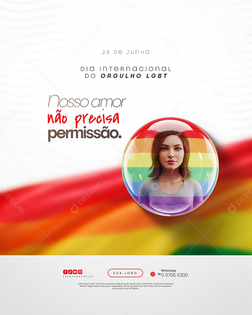 Story Dia Internacional do Orgulho LGBT Social Media PSD Editável