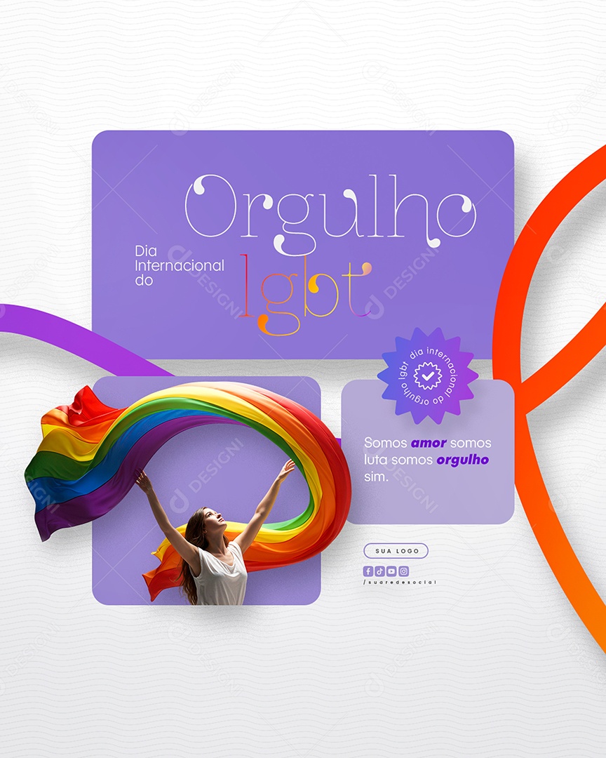 Dia Internacional do Orgulho LGBT Social Media PSD Editável