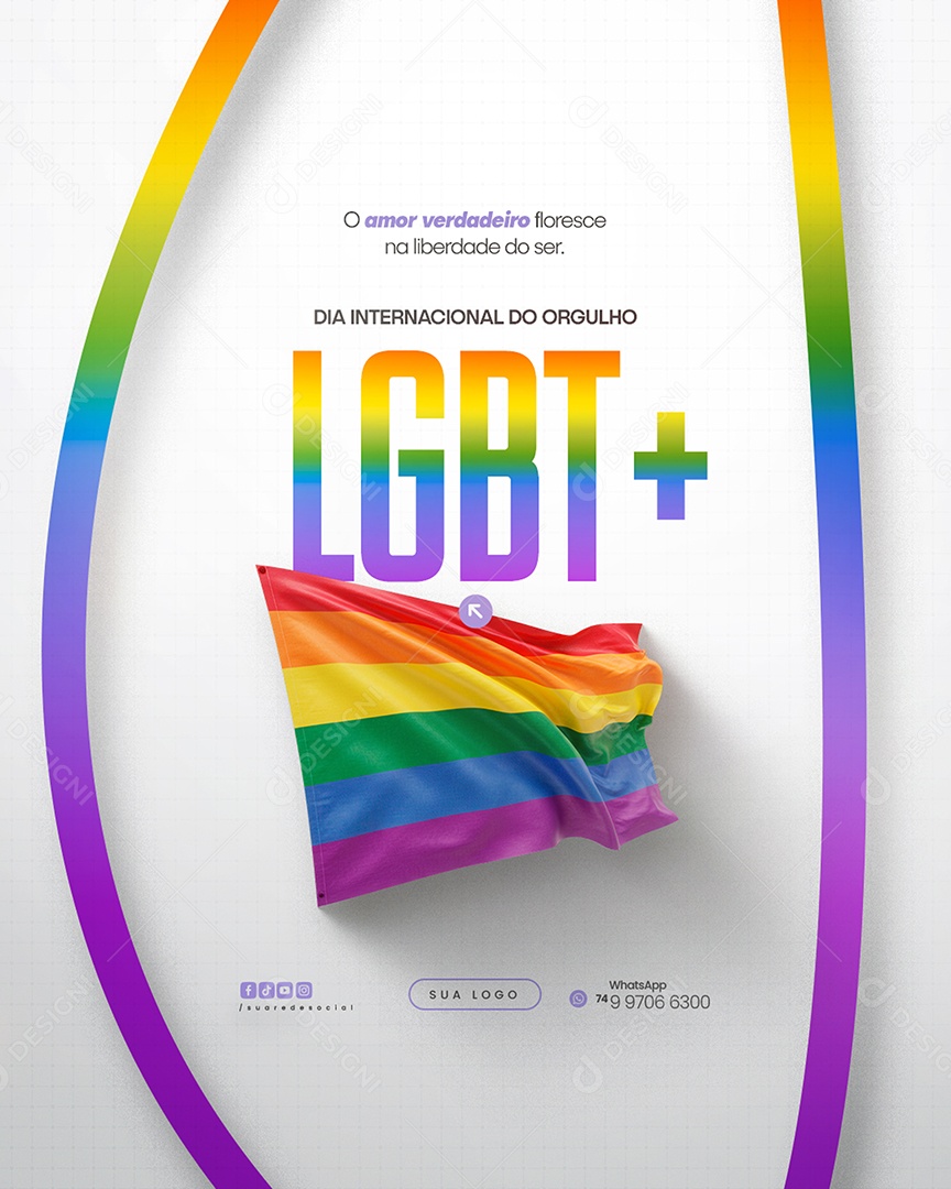 Dia Internacional do Orgulho LGBT Social Media PSD Editável