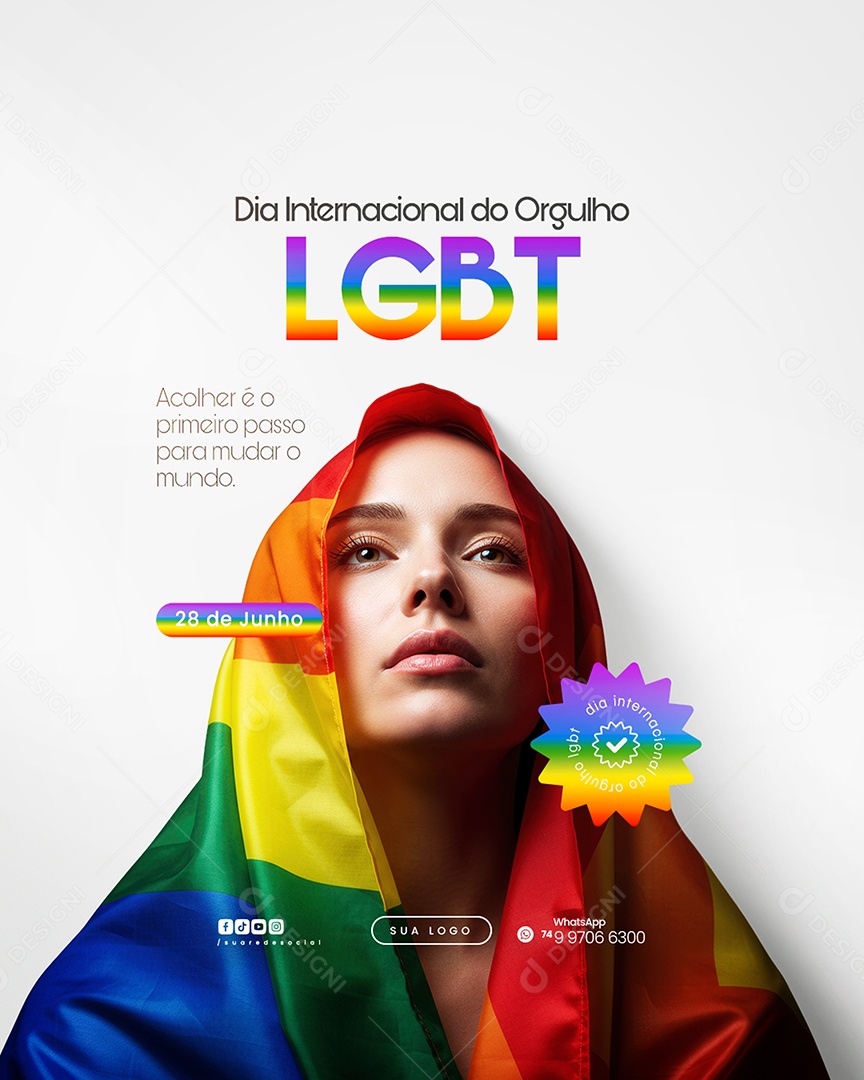 Dia Internacional do Orgulho LGBT Social Media PSD Editável