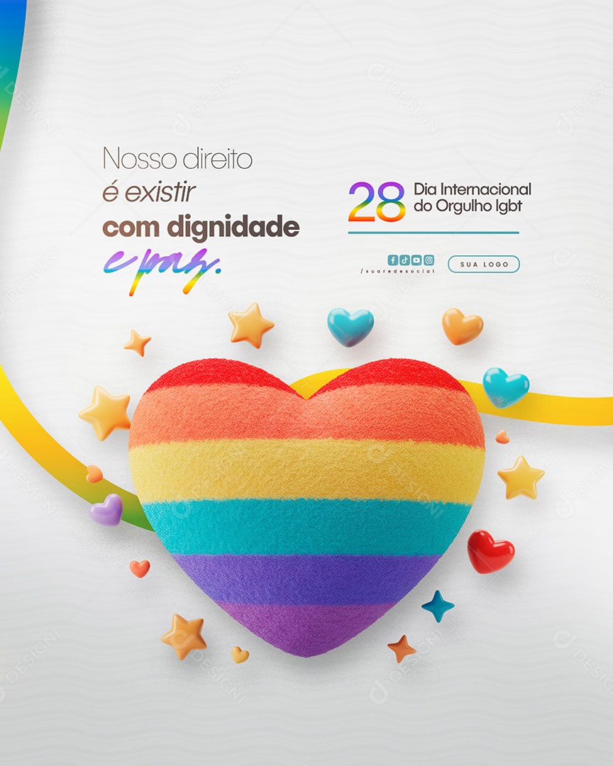 Dia Internacional do Orgulho LGBT Social Media PSD Editável