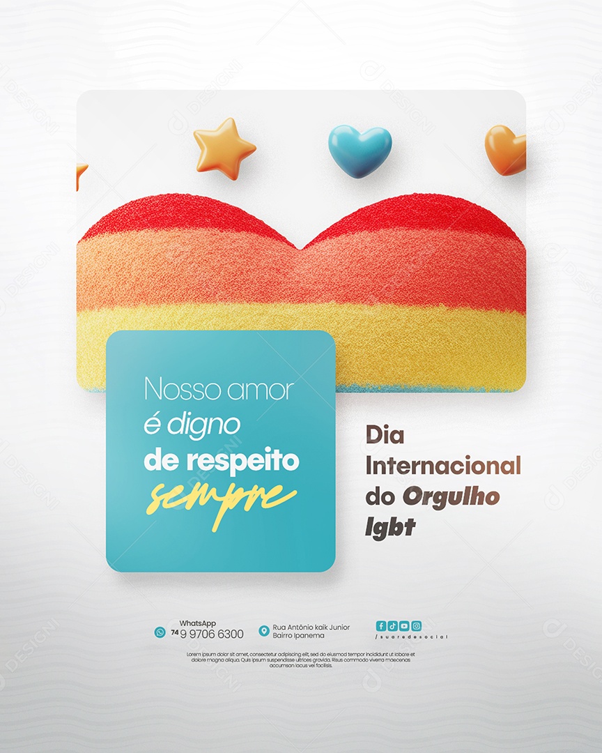 Dia Internacional do Orgulho LGBT Social Media PSD Editável