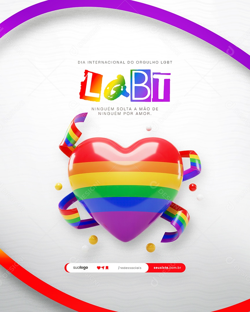 Dia Internacional do Orgulho LGBT Social Media PSD Editável