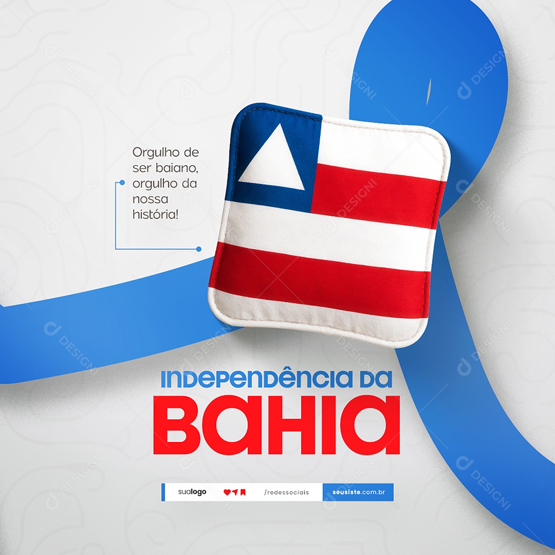 Dia da Independência da Bahia 02 de Julho Social Media PSD Editável