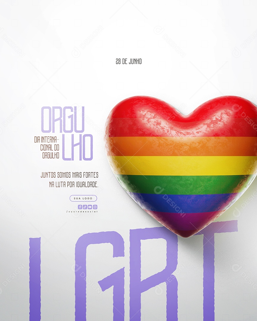 Dia Internacional do Orgulho LGBT Social Media PSD Editável