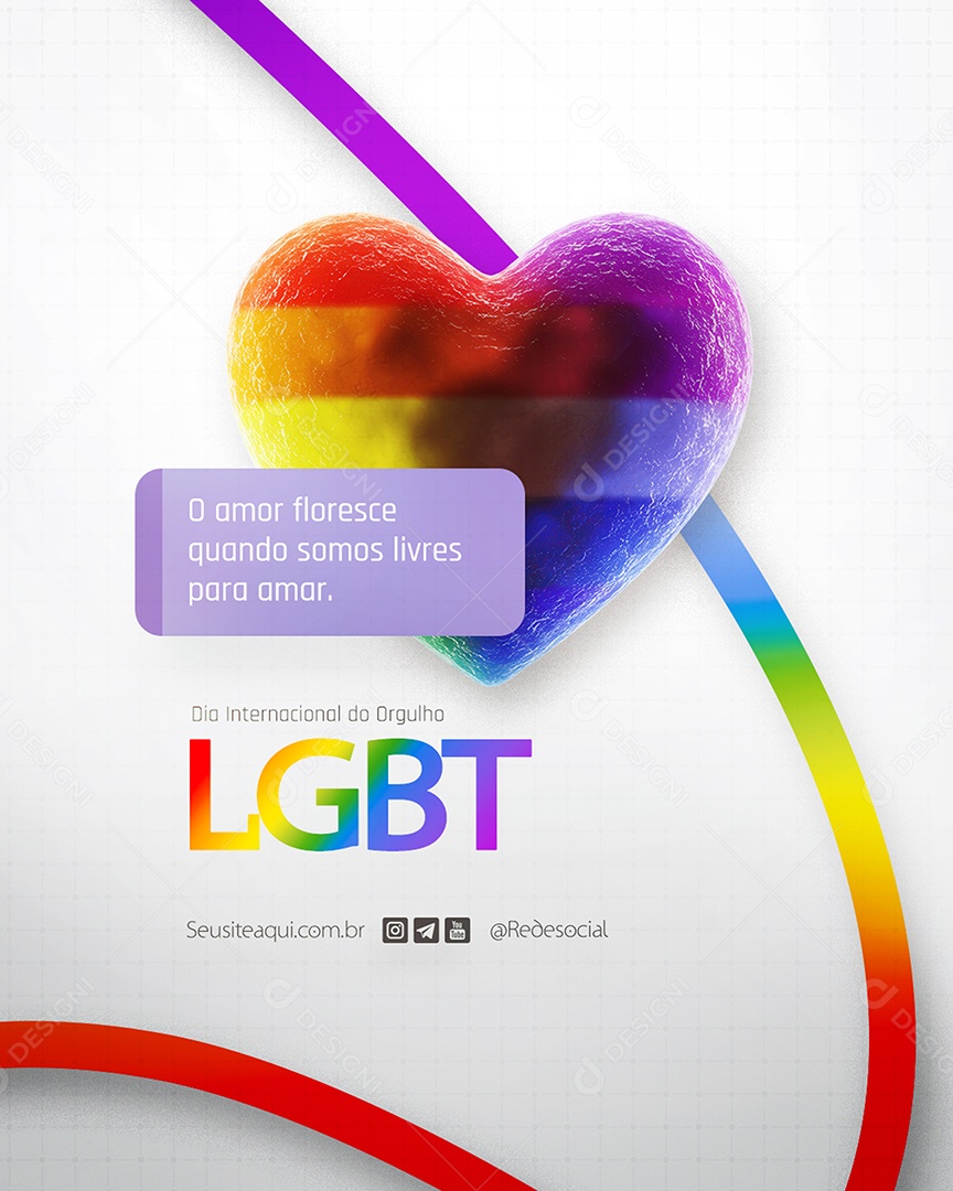 Dia Internacional do Orgulho LGBT Social Media PSD Editável