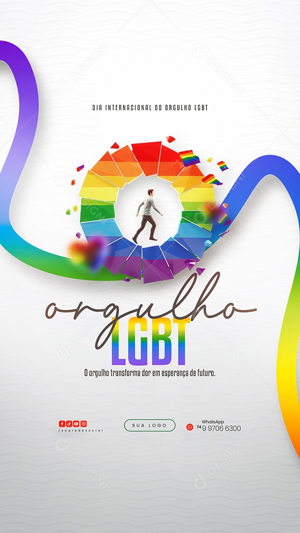 Story Dia Internacional do Orgulho LGBT Social Media PSD Editável