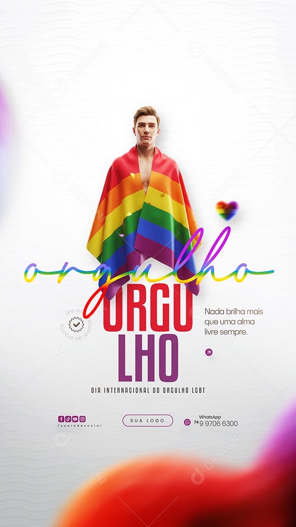 Story Dia Internacional do Orgulho LGBT Social Media PSD Editável