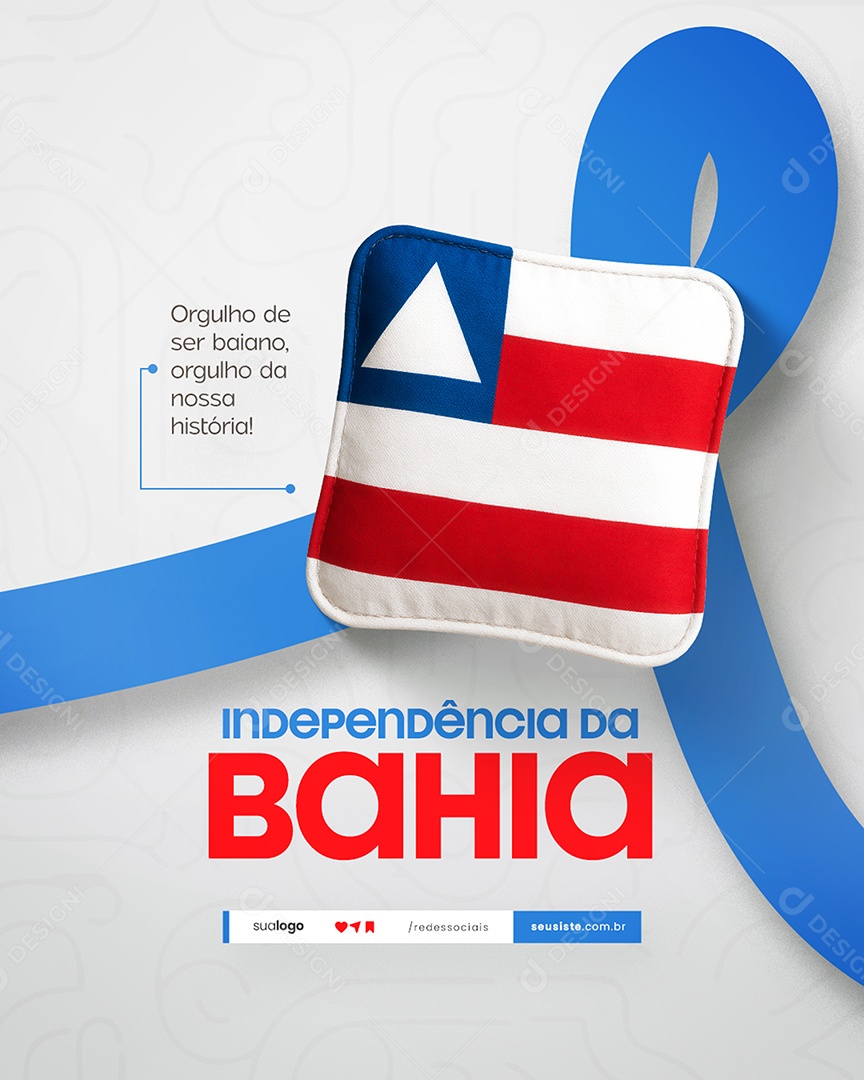 Dia da Independência da Bahia 02 de Julho Social Media PSD Editável