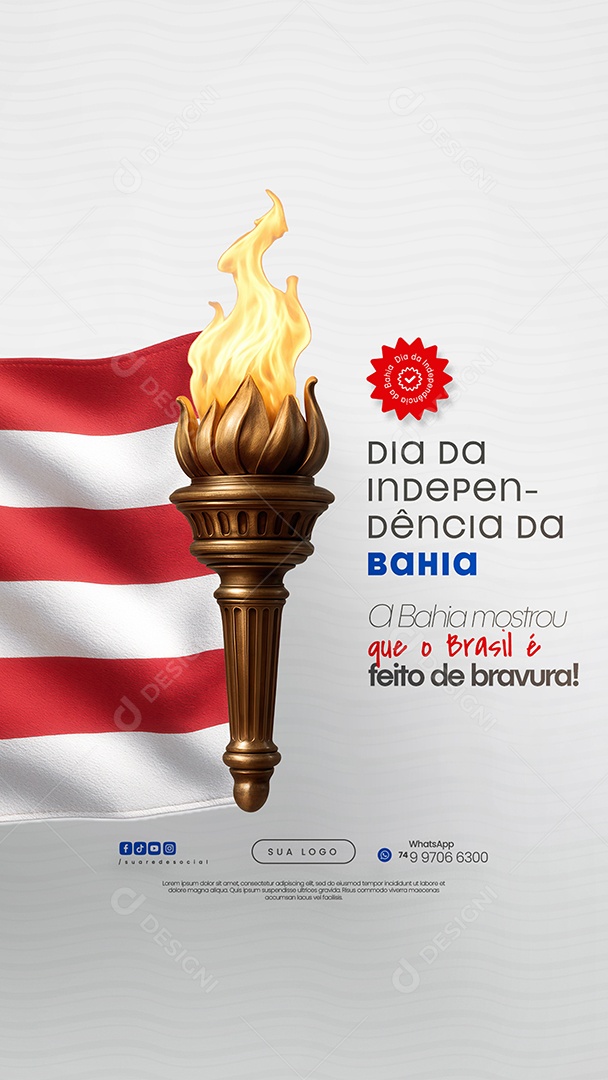Story Dia da Independência da Bahia 02 de Julho Social Media PSD Editável