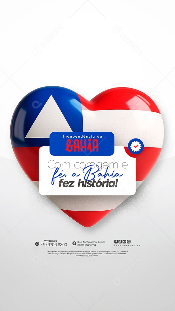 Story Dia da Independência da Bahia 02 de Julho Social Media PSD Editável