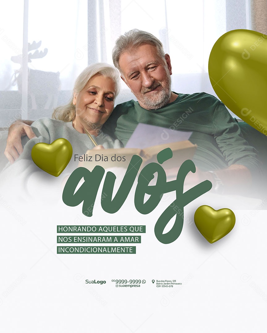 Feliz Dia dos Avós 26 de Julho Social Media PSD Editável