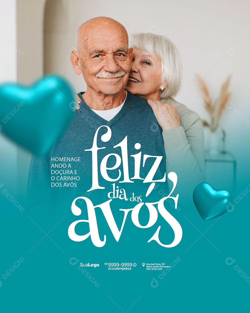 Feliz Dia dos Avós 26 de Julho Social Media PSD Editável